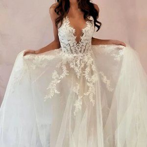 Wedding Dress, White/Ivory, 18W